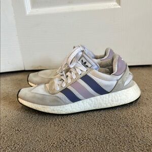 Adidas Women's Gray and Purple Sneakers